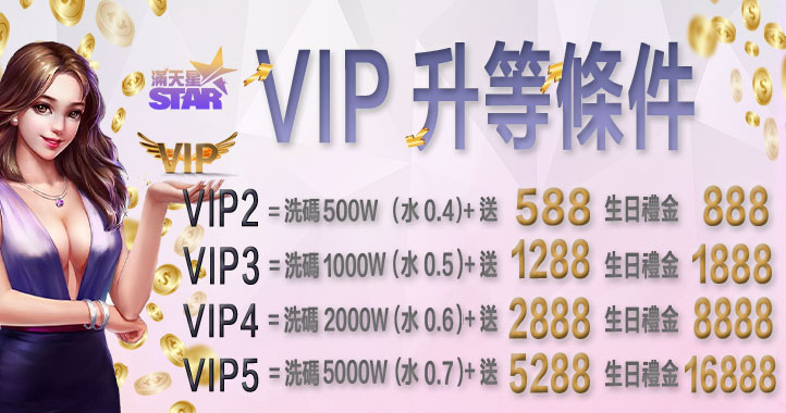九州娛樂城優惠活動-VIP升等條件